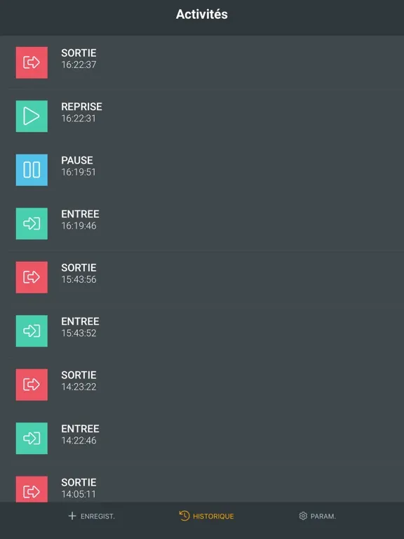 Integrix Pointage iPad  スクリーンショット