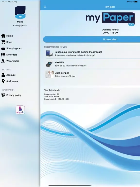 Tangkapan skrin myPaper iPad 
