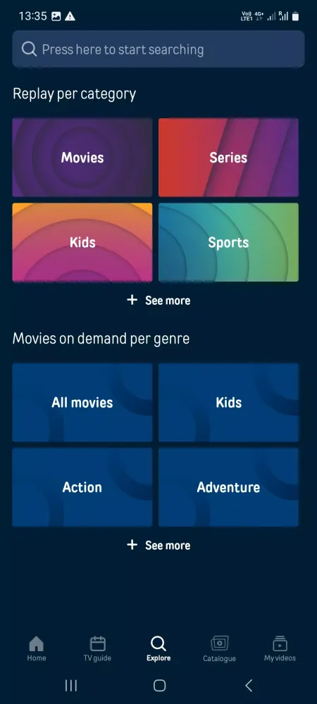 ภาพหน้าจอของ MyTangoTV Plus