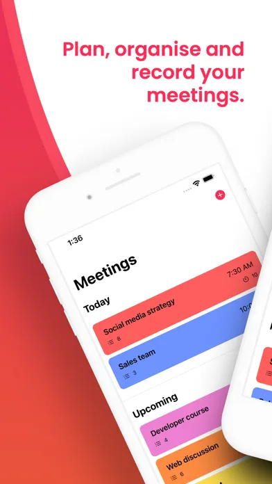 Meeting planner & voice record Screenshots