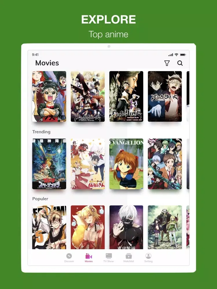 Ảnh chụp màn hình của KizzzAnime Movies Box iPad 
