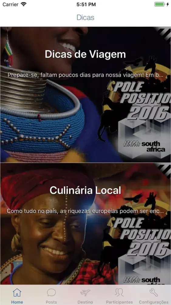 Capturas de tela do incenTIvo