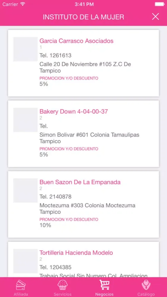 Instituto de la Mujer Tampico スクリーンショット