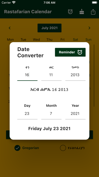 Rastafarian Calendar Ekran Görüntüleri