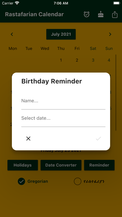 Rastafarian Calendar Ekran Görüntüleri