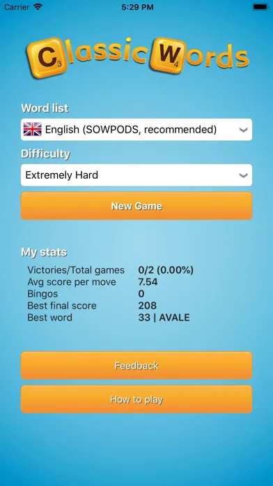 Classic Words (solo word game) Screenshots