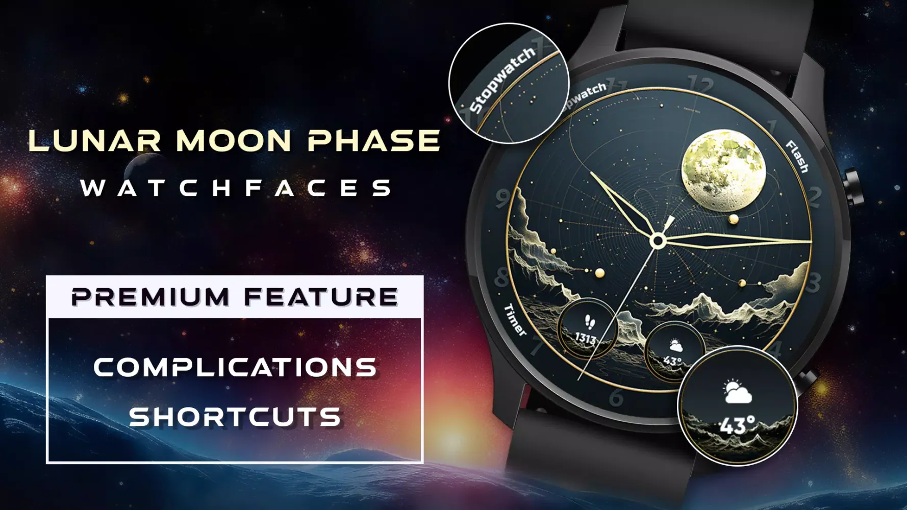 Lunar Moon Phase Watch Faces 스크린샷