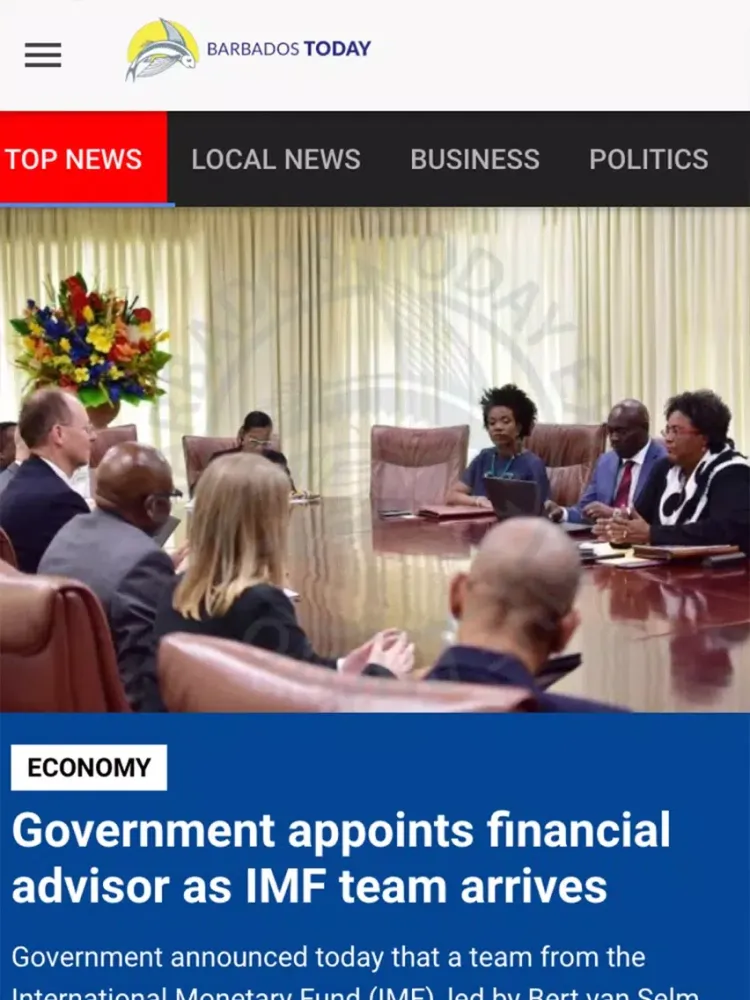 Barbados Today News iPad 應用截圖