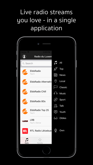 Captures d'écran de Radio du Luxembourg