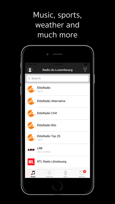 Captures d'écran de Radio du Luxembourg