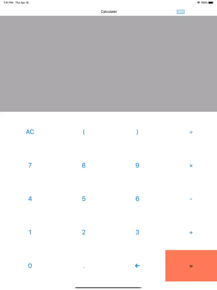 Simple Calculater iPad  سکرین شاٹس