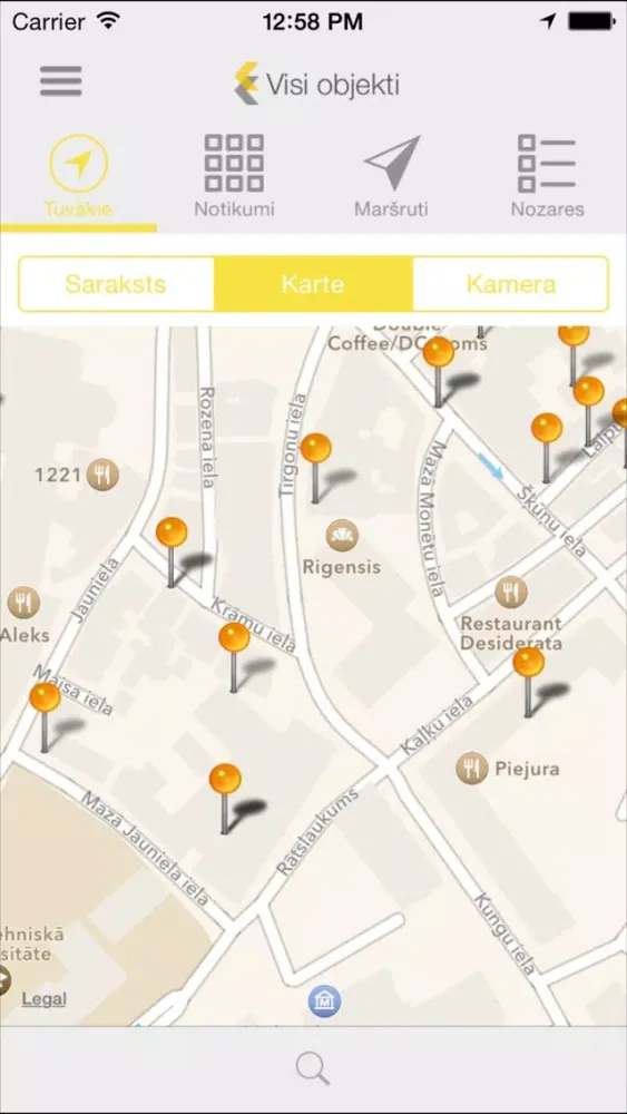 Screenshot di Kultūras karte