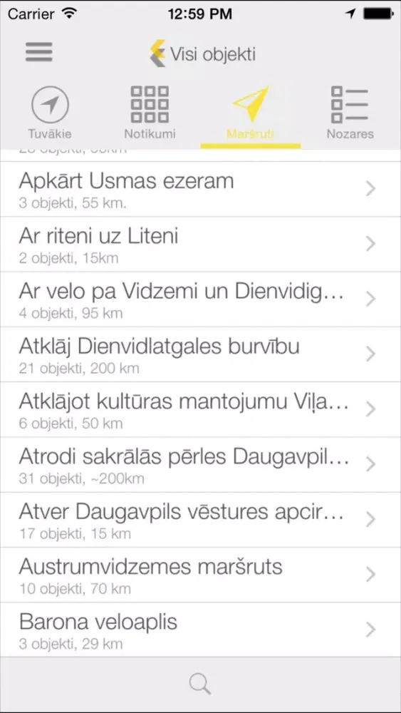 Screenshot di Kultūras karte