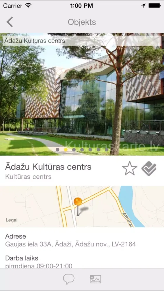 Screenshot di Kultūras karte