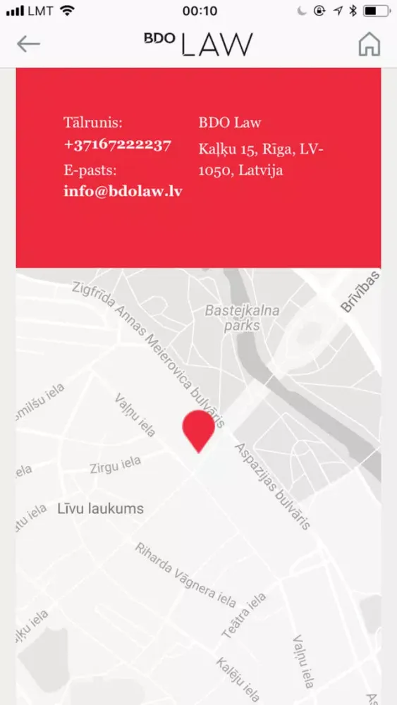 Zrzuty ekranu BDO Law Latvija
