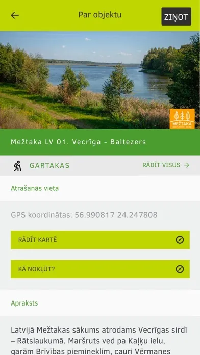 Dabas Tūrisms Ekran Görüntüleri