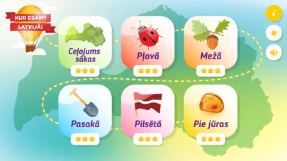 Capturas de tela do Kur esam? Latvijā!