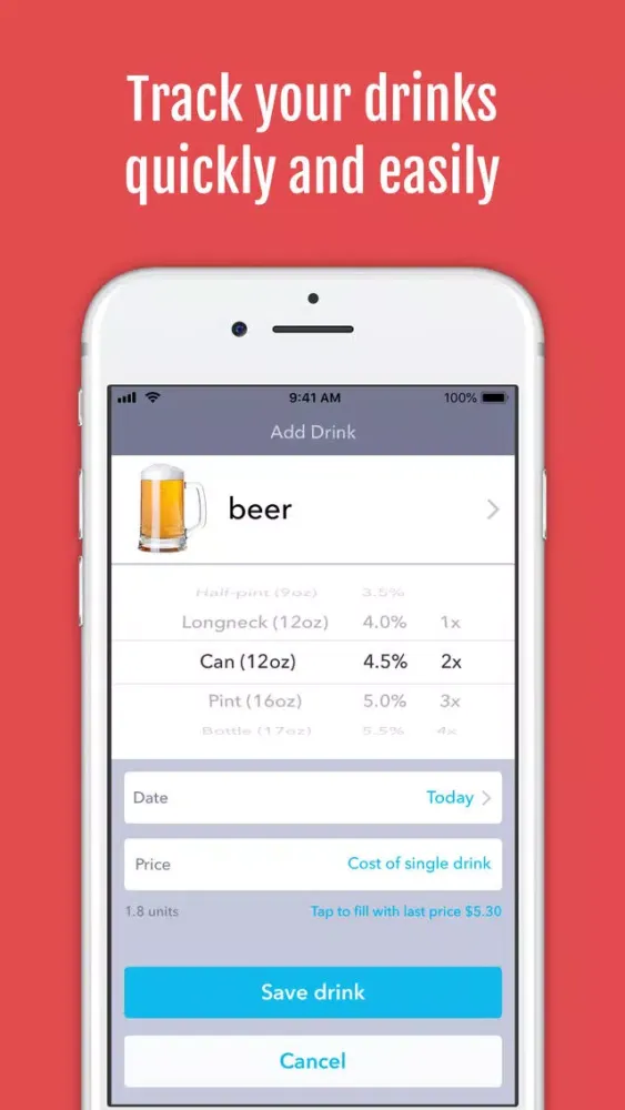 DrinkControl – Alcohol Tracker Screenshots