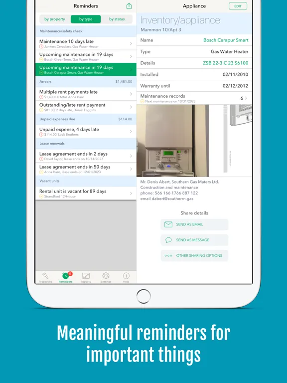 Landlordy Property Management iPad  Ekran Görüntüleri