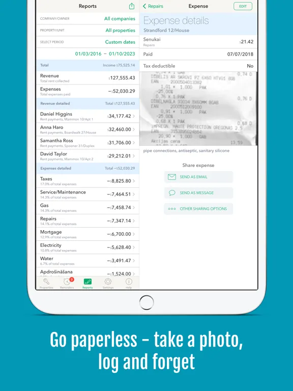 Landlordy Property Management iPad  Ekran Görüntüleri