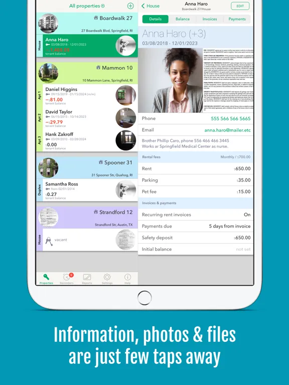 Landlordy Property Management iPad  Ekran Görüntüleri