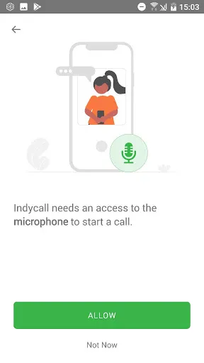 Zrzuty ekranu IndyCall - calls to India