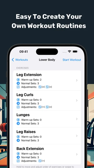 Capturas de pantalla de Weights Workout Tracker Log