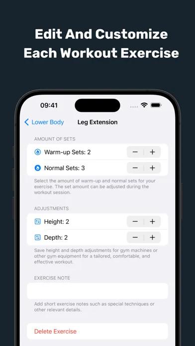 Capturas de pantalla de Weights Workout Tracker Log