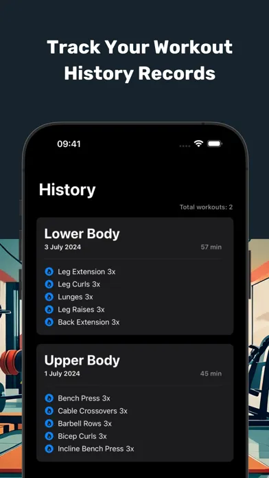 Capturas de pantalla de Weights Workout Tracker Log