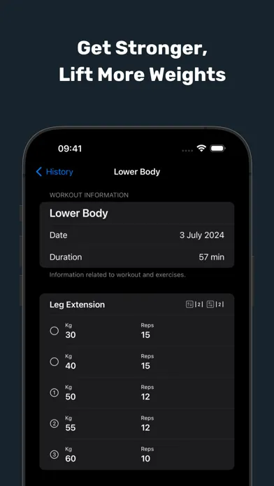 Capturas de pantalla de Weights Workout Tracker Log