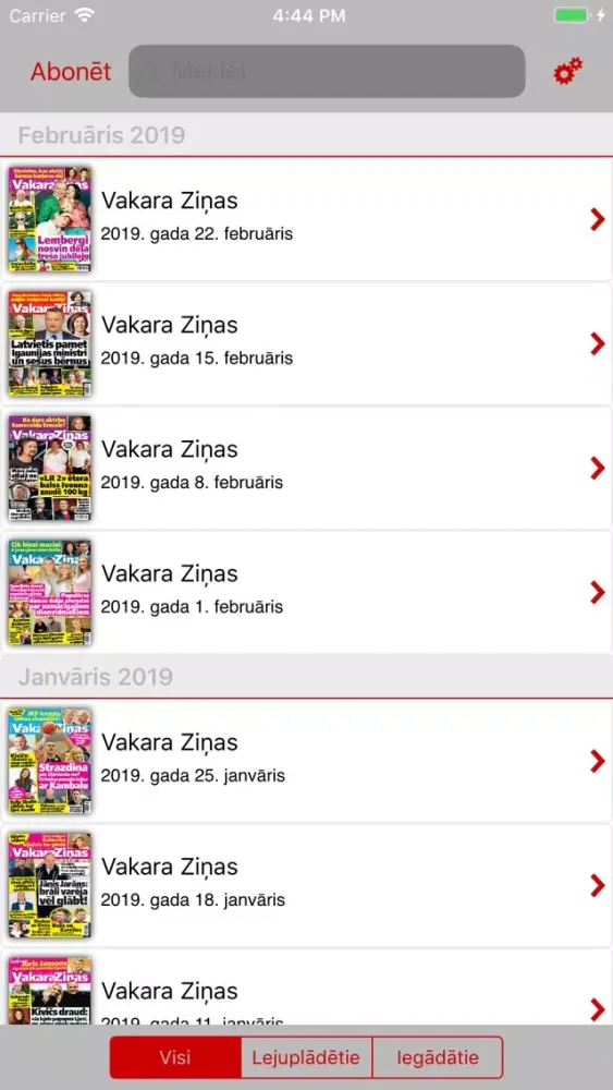 Captures d'écran de Vakara Ziņas