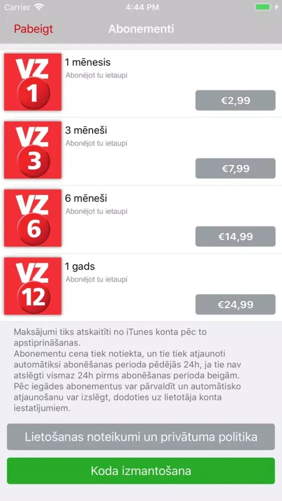 Captures d'écran de Vakara Ziņas