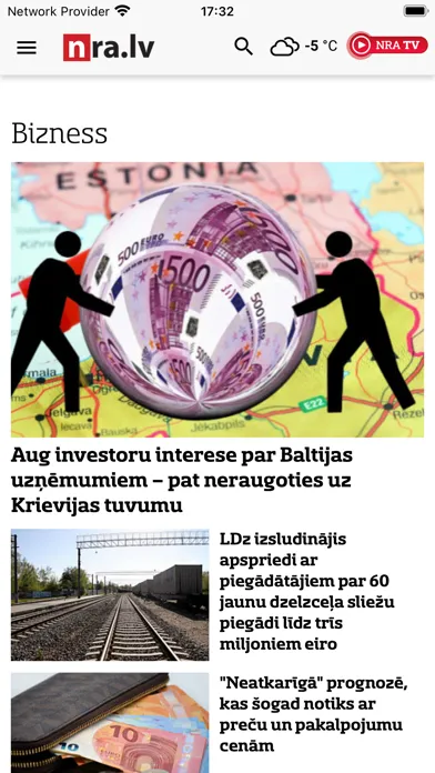Zrzuty ekranu nra.lv