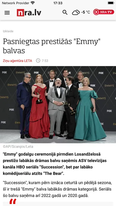 Zrzuty ekranu nra.lv