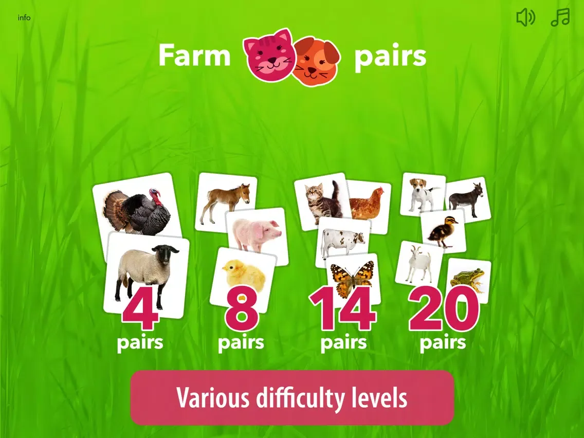 Zrzuty ekranu Farm Pairs - Match Animals iPad 