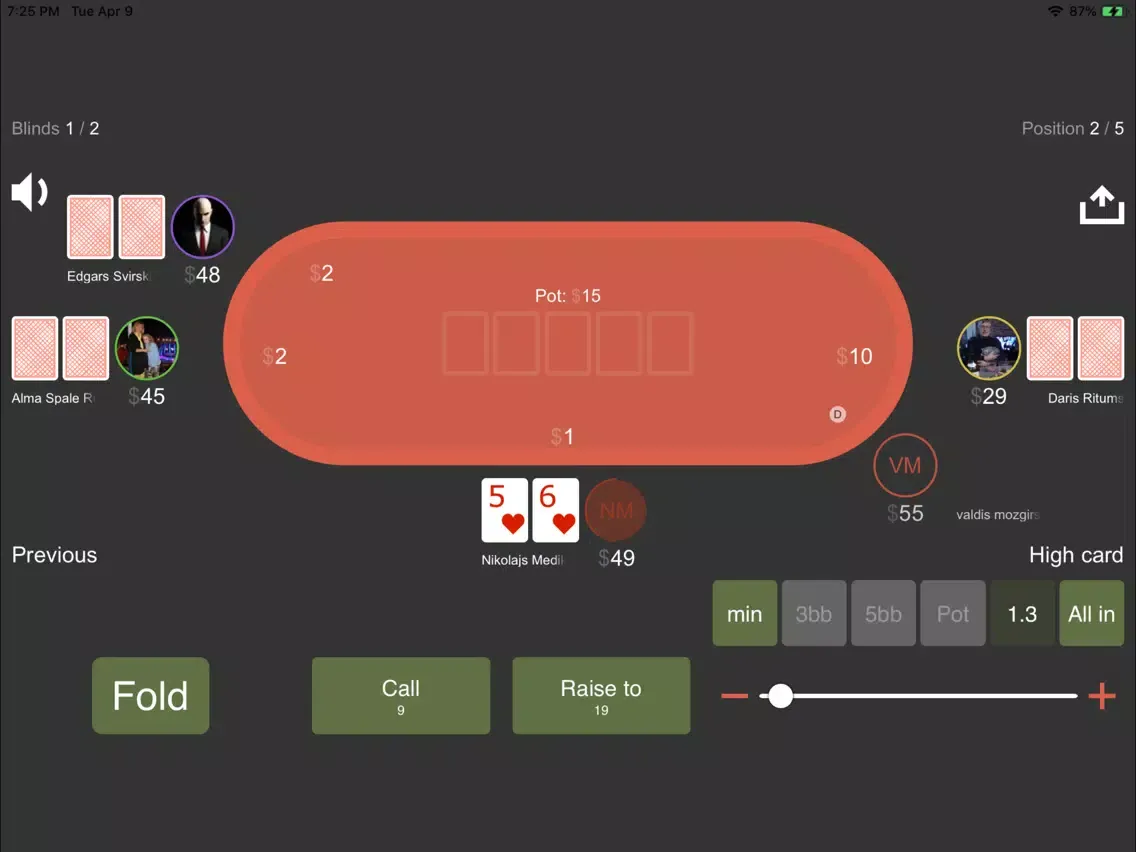 RaccoonPoker iPad 應用截圖