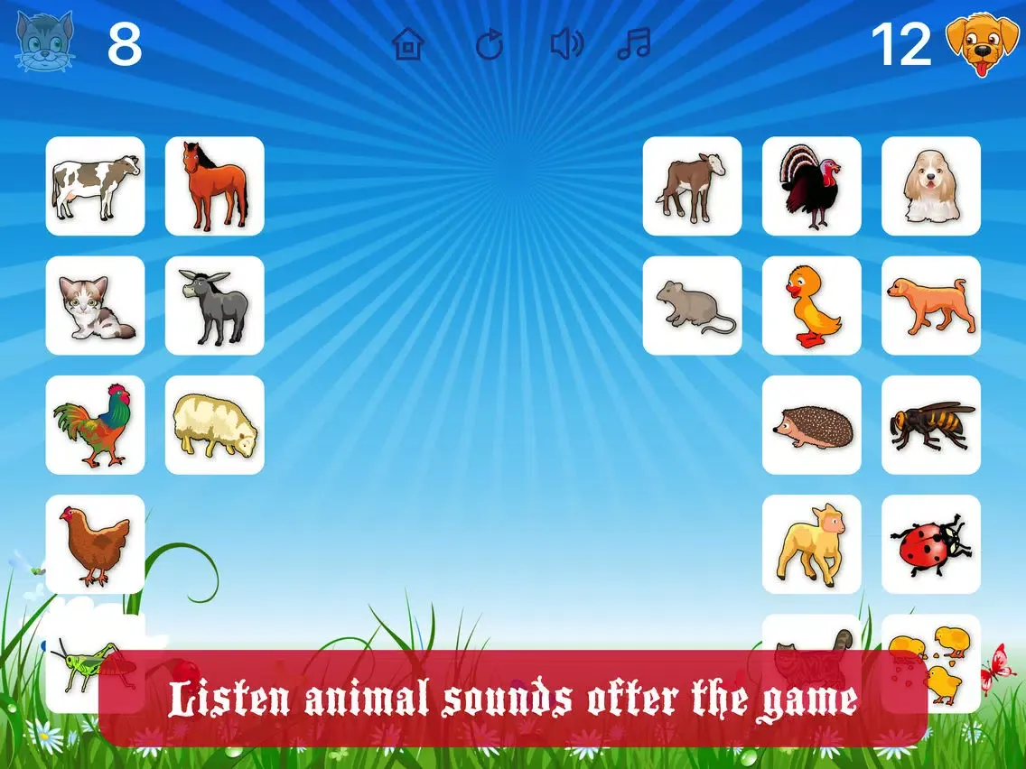 Ảnh chụp màn hình của Farm Flip Fun – Match Animals iPad 