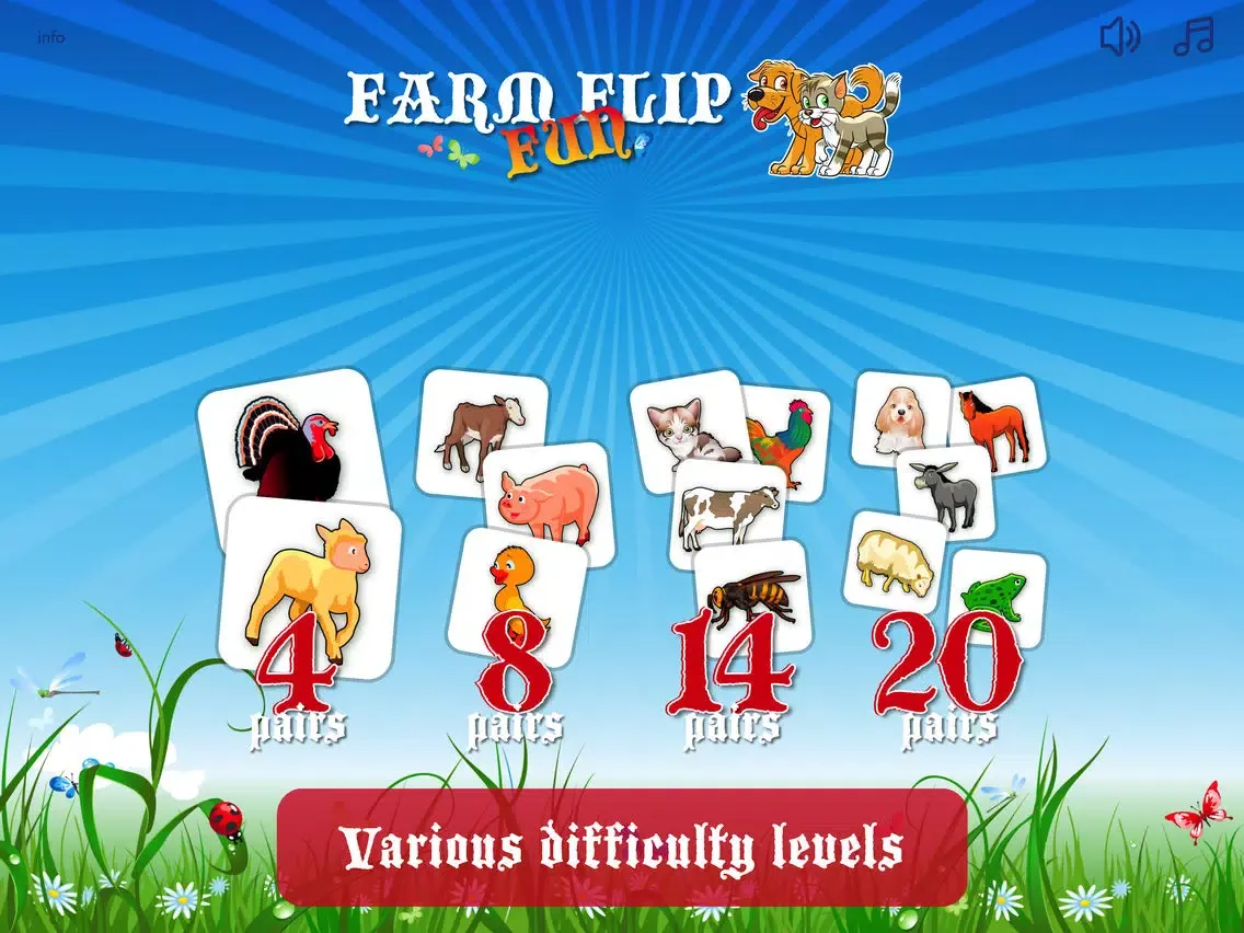 Ảnh chụp màn hình của Farm Flip Fun – Match Animals iPad 