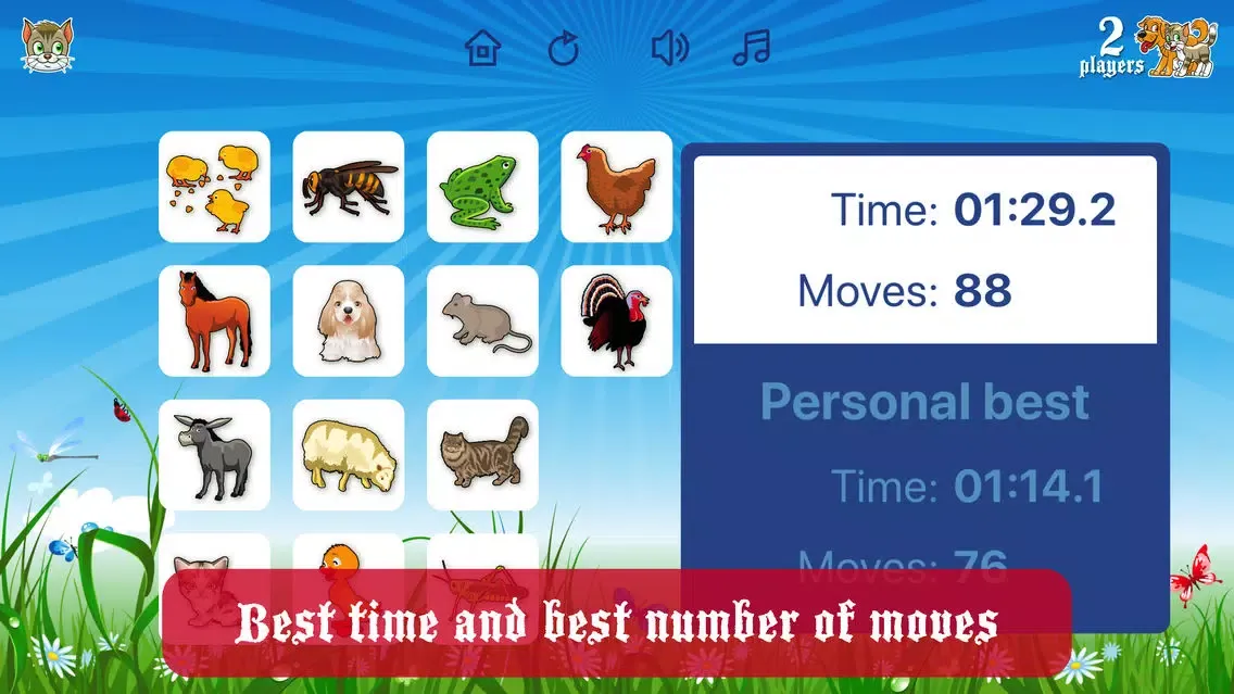 Ảnh chụp màn hình của Farm Flip Fun – Match Animals