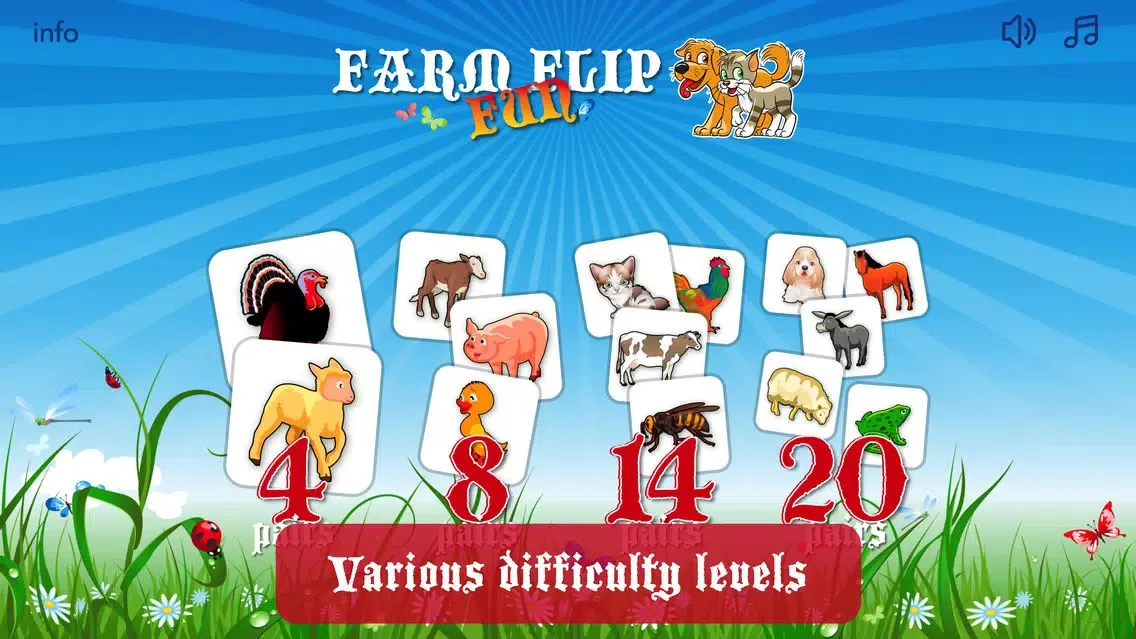 Ảnh chụp màn hình của Farm Flip Fun – Match Animals