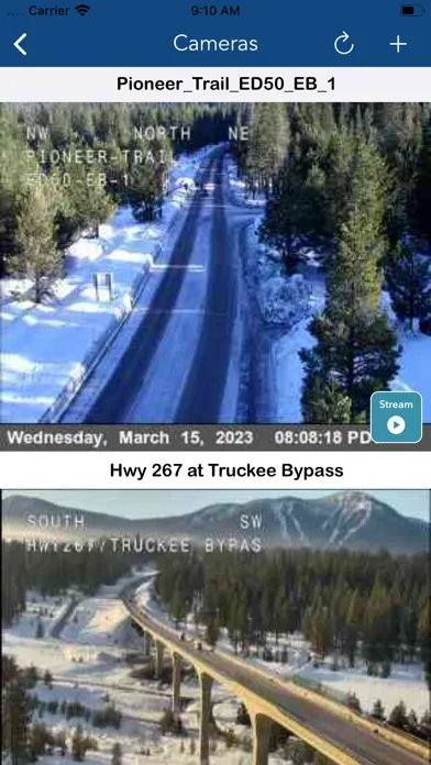 Tangkapan layar California 511 Road Conditions