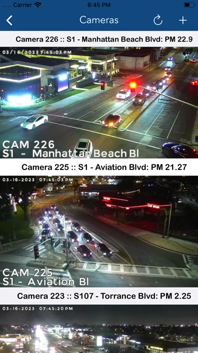 Tangkapan layar California 511 Road Conditions