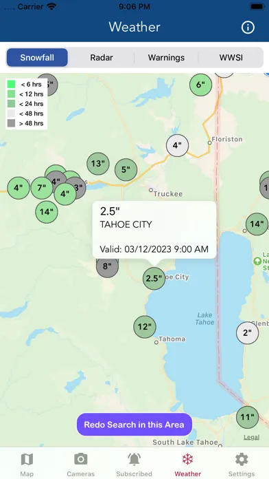 Tangkapan layar California 511 Road Conditions