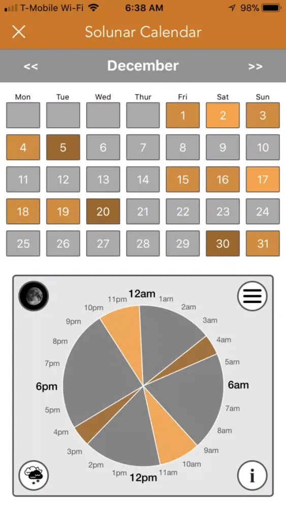 Скриншоты Best Hunting Times Calendar