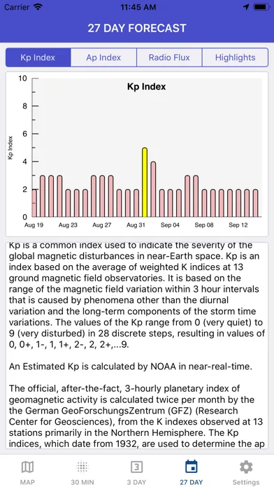 Zrzuty ekranu Aurora Forecast & Alerts