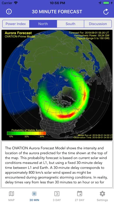 Zrzuty ekranu Aurora Forecast & Alerts