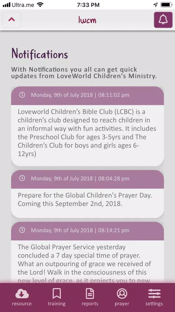 Captures d'écran de LoveWorld Children Ministry