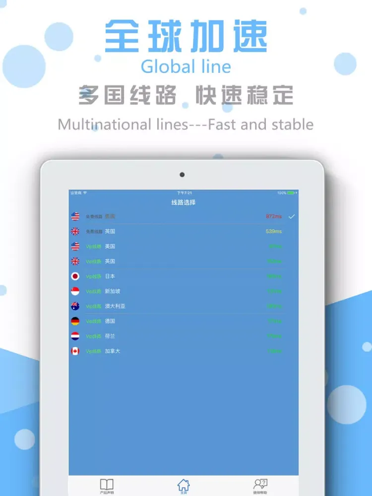 香蕉VPN-Unlimited VPN Speed fluent iPad  سکرین شاٹس