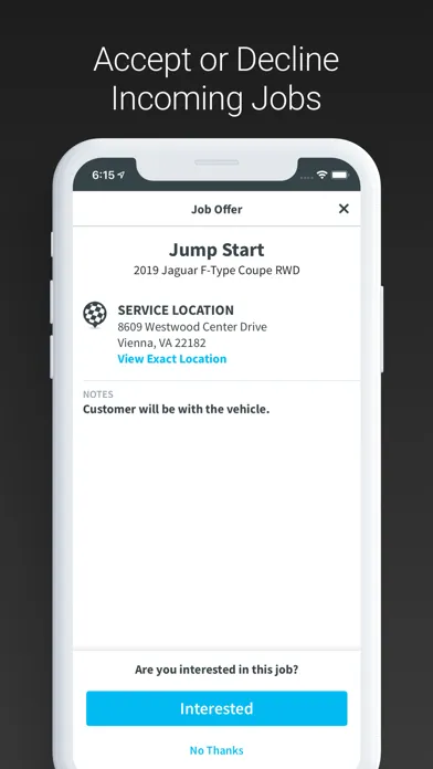 JLR Mobile Tech Ekran Görüntüleri