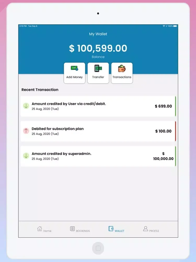 Lynkup Transport Driver iPad  स्क्रीनशॉट
